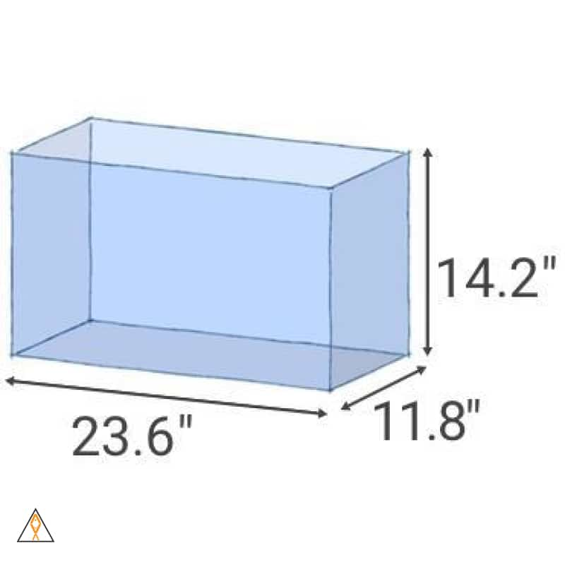 Rimless, Low-Iron Glass Aquarium 60-P (17 GAL) ADA Rimless Low-Iron Cube Garden Aquarium - Aqua Design Amano