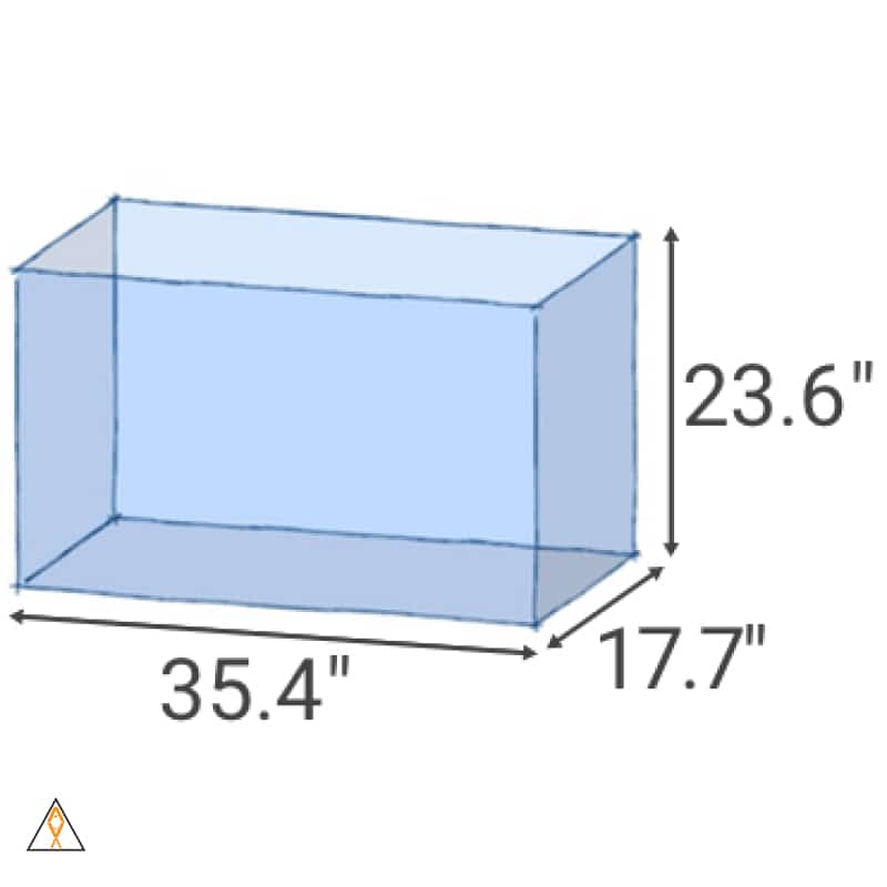 Rimless, Low-Iron Glass Aquarium 90-H (64.2 GAL) ADA Rimless Low-Iron Cube Garden Aquarium - Aqua Design Amano