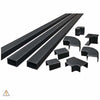 Electrical Raceway Small Raceway Kit (0.5W x 0.45H) / Black Latching Surface Cable Raceway Kits - ALA | Aqua Lab Aquaria