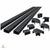 Electrical Raceway Small Raceway Kit (0.5W x 0.45H) / Black Latching Surface Cable Raceway Kits - ALA | Aqua Lab Aquaria