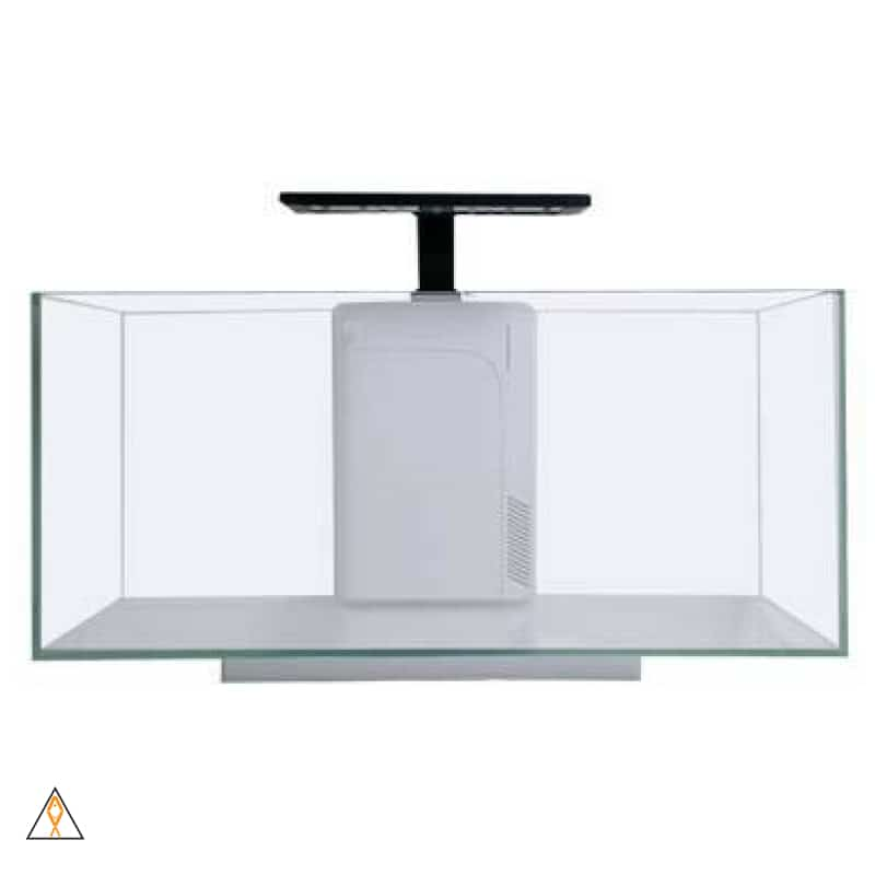 Rimless Aquarium 10G Flat Panel Peninsula with 9W LED JBJ Rimless Desktop Aquarium