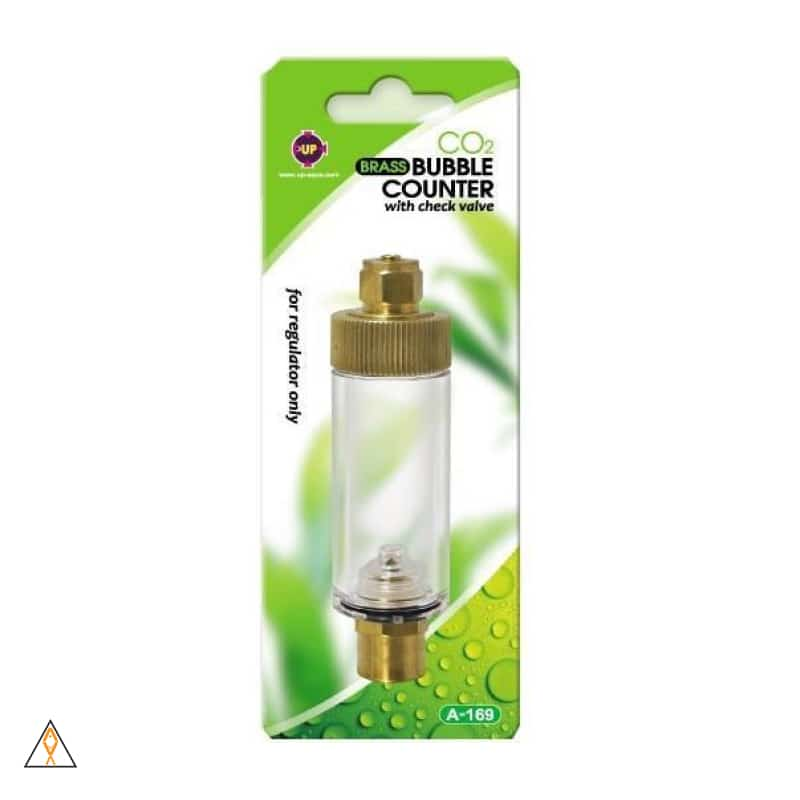 Bubble Counter and Check Valve Default Title Brass Bubble CO2 Counter with Check Valve - UP Aqua